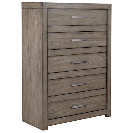 5 Drawer Chest with Felt-Lined Top Drawer